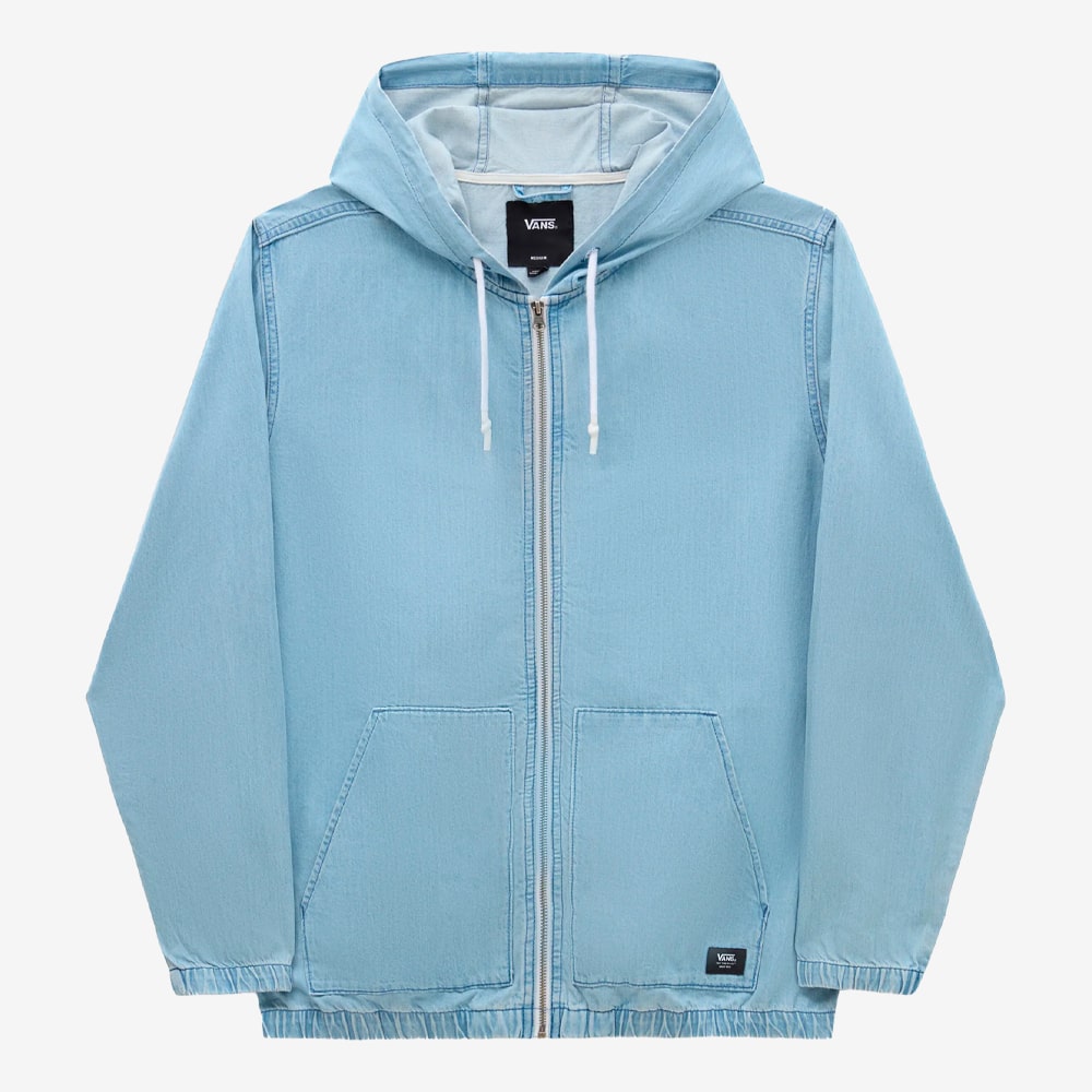 Ashford Denim Full-Zip Hoodie, Stone Wash#101377