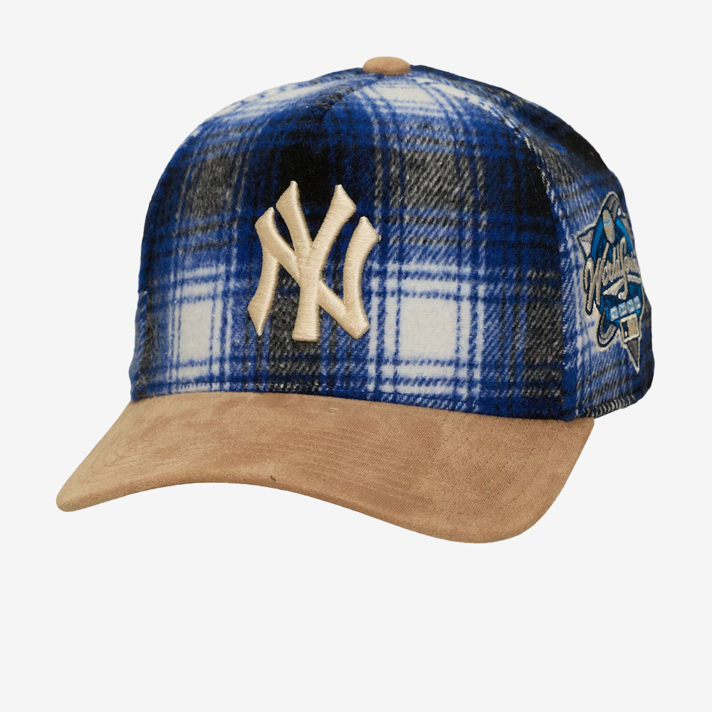 New York Yankees MLB Plaid Out Pro Snapback, Navy#111587