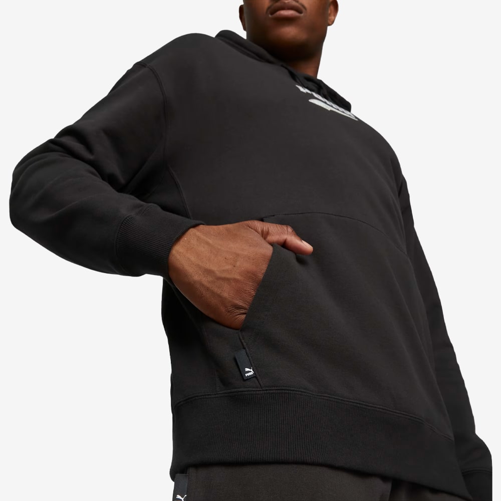 Downtown Logo Hoodie, Black#96599