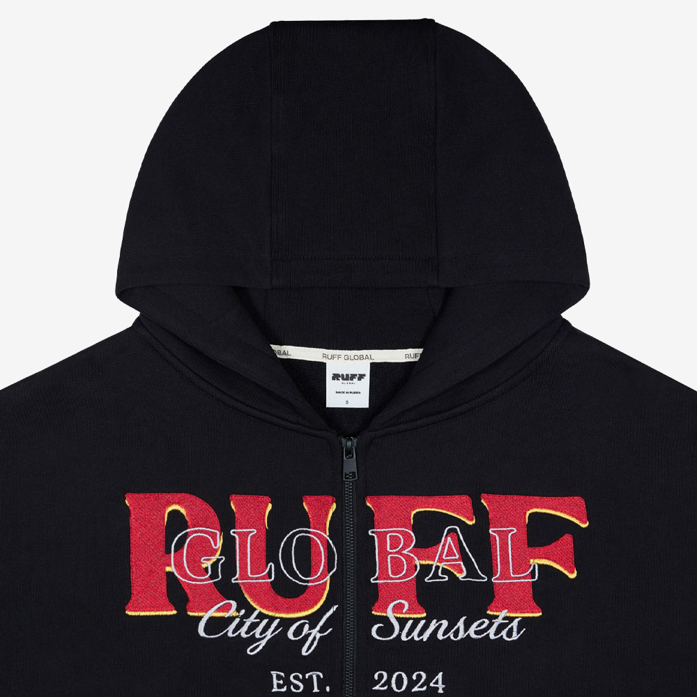 Full-Zip HeavyLuxe Hoodie, Black#109543