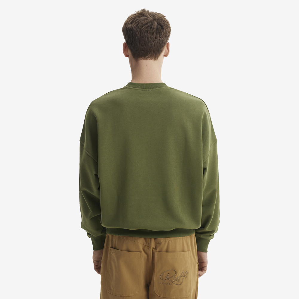 Oversized Sweatshirt, Khaki#109551