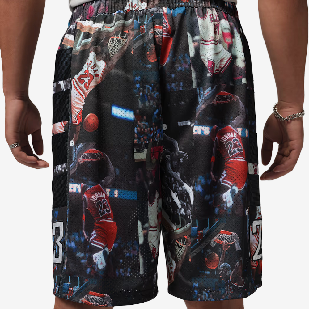 Flight Printed Cat Scratch Shorts, Black#113800