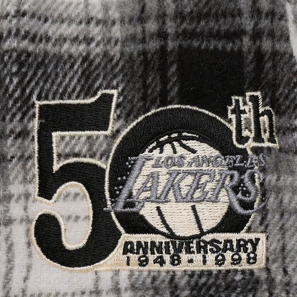 Los Angeles Lakers NBA Plaid Out Pro Snapback, Brown/Black#111584