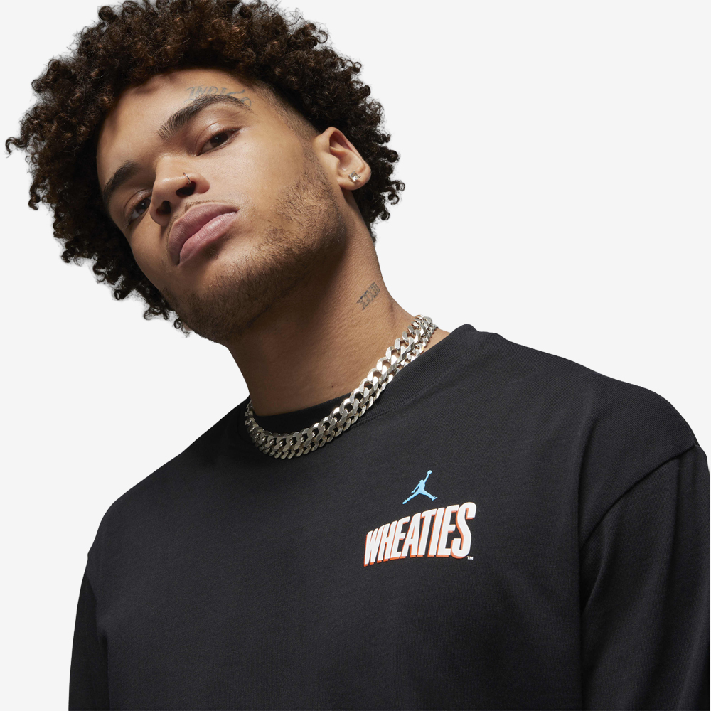 Flight MVP 85 Wheaties Graphic Longsleeve, Black/White/Baltic Blue#114320