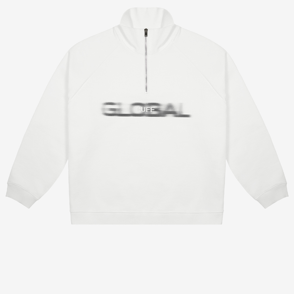 Half-Zip Motion Logo Sweatshirt, Milk#112105