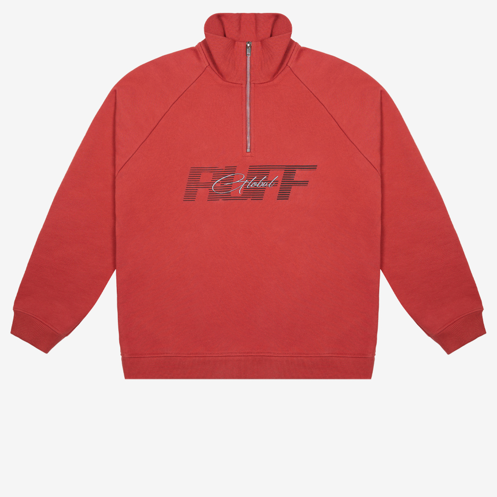 Half-Zip Sweatshirt, Terrakot#112087