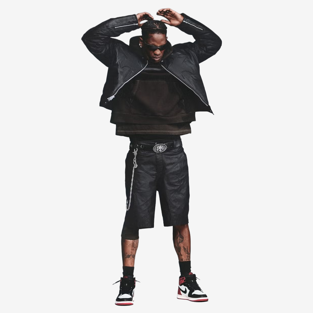 Air Jordan x Travis Scott Waxed Shorts, Black#114657