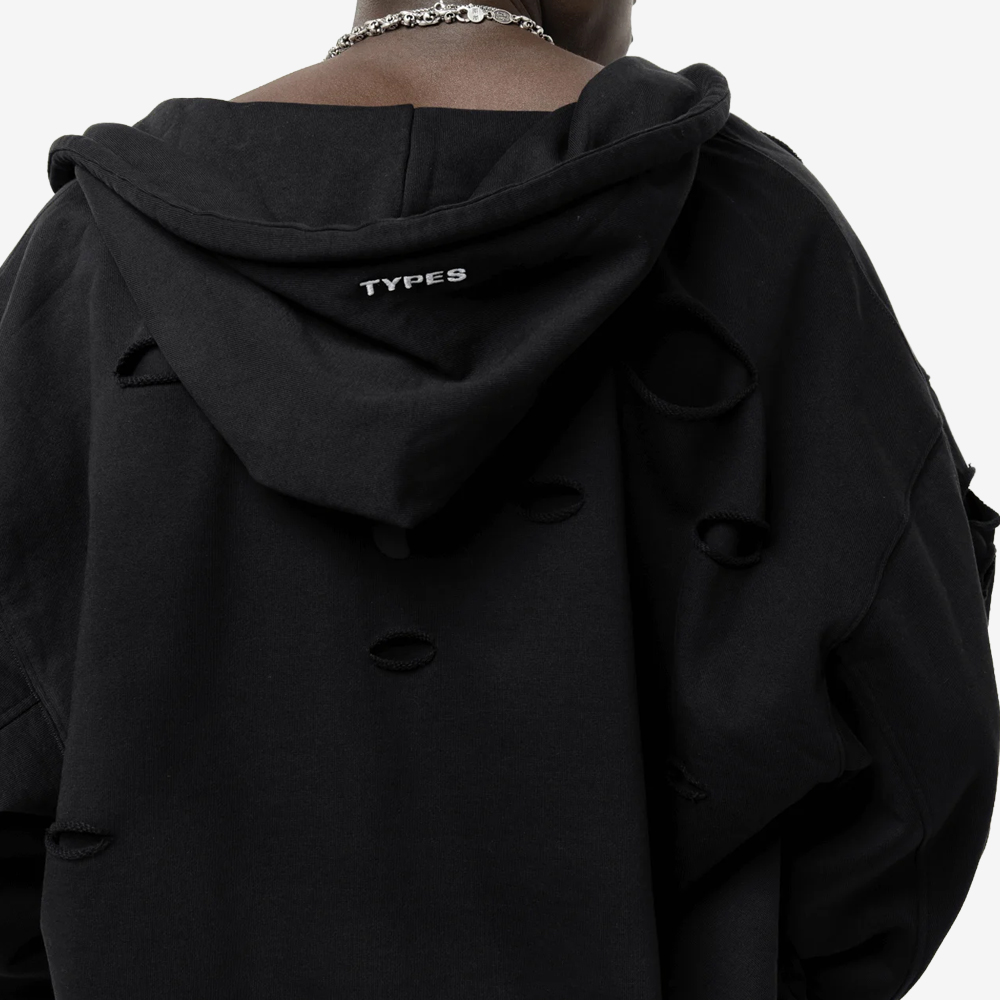"Armor" Full-Zip Hoodie, Black#112721