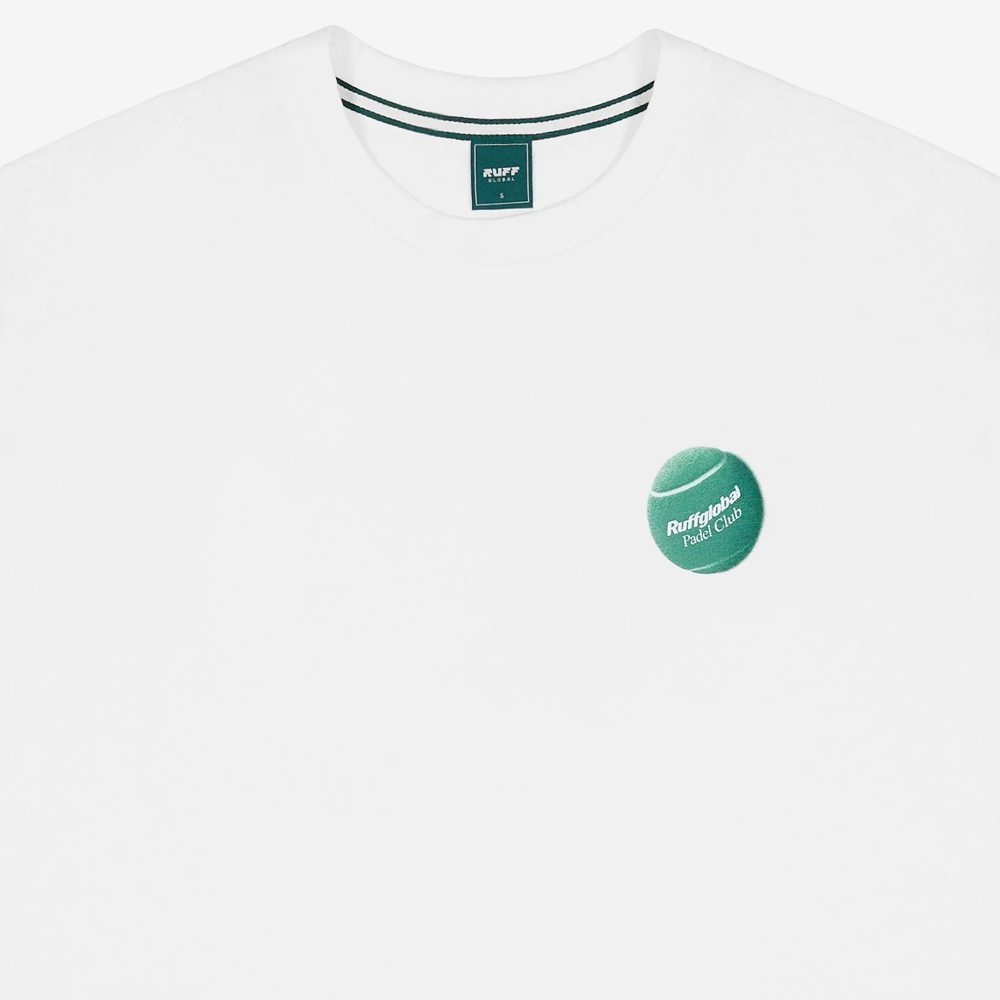 Padel Club T-Shirt, White/Green#114900