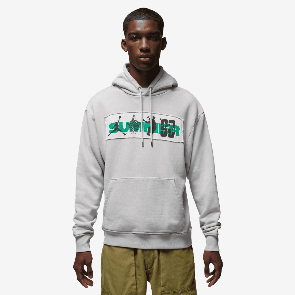 Union x Air Jordan x Bephies Beauty Supply Hoodie, Grey Fog/Photon Dust/Stadium Green#109126