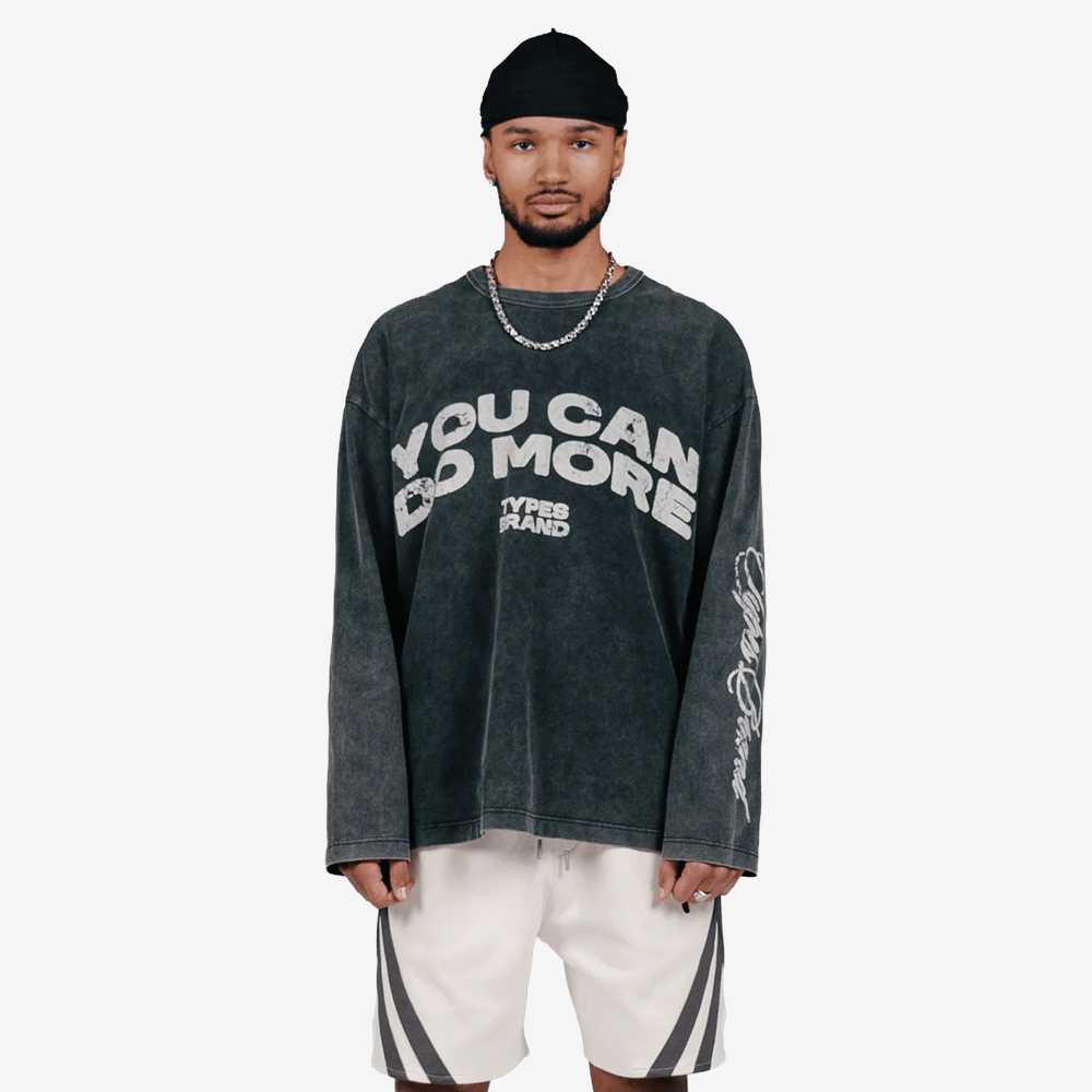 "Do More" Longsleeve, Gray#112744
