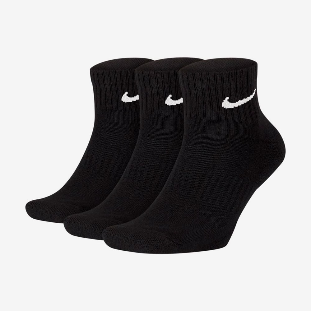 Everyday Cushioned Ankle Socks 3Pr, Black/White#62587