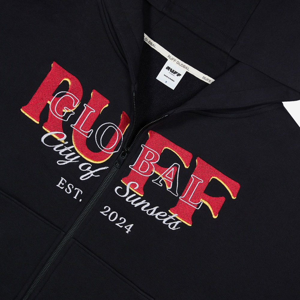 Full-Zip HeavyLuxe Hoodie, Black#109546