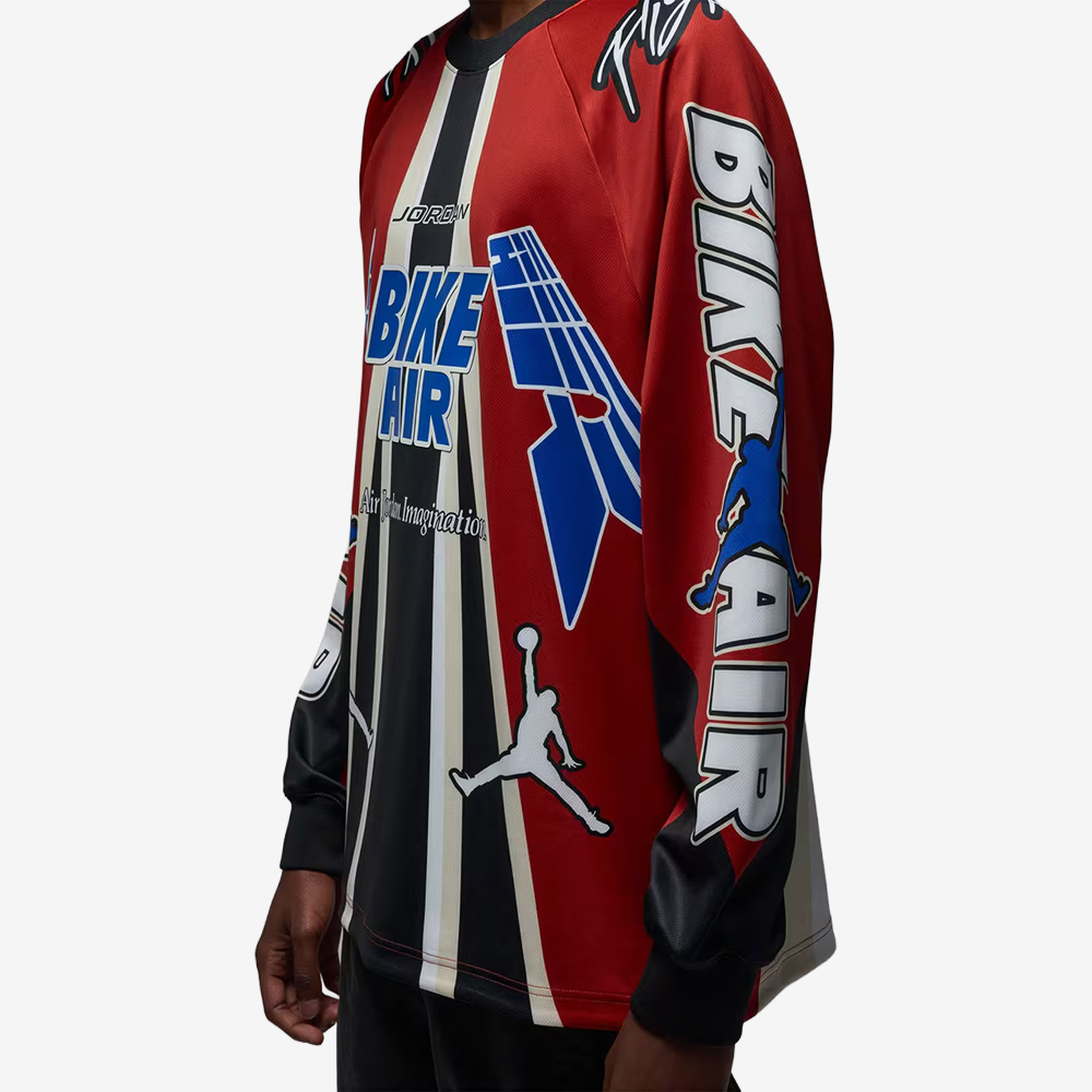 Air Jordan x Nigel Sylvester "Brick by Brick" Bike Jersey, Cinnabar#112309