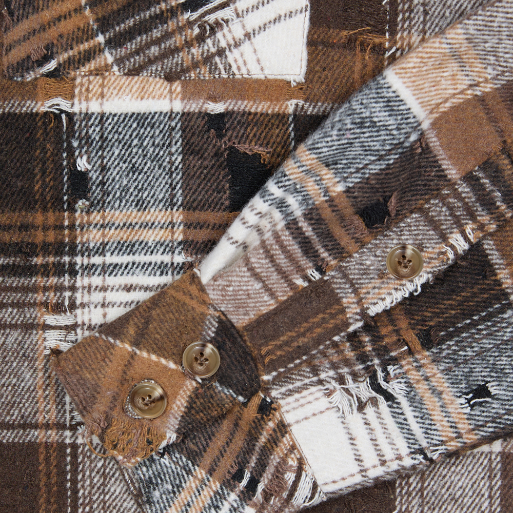 Flannel Shirt, Brown#112085