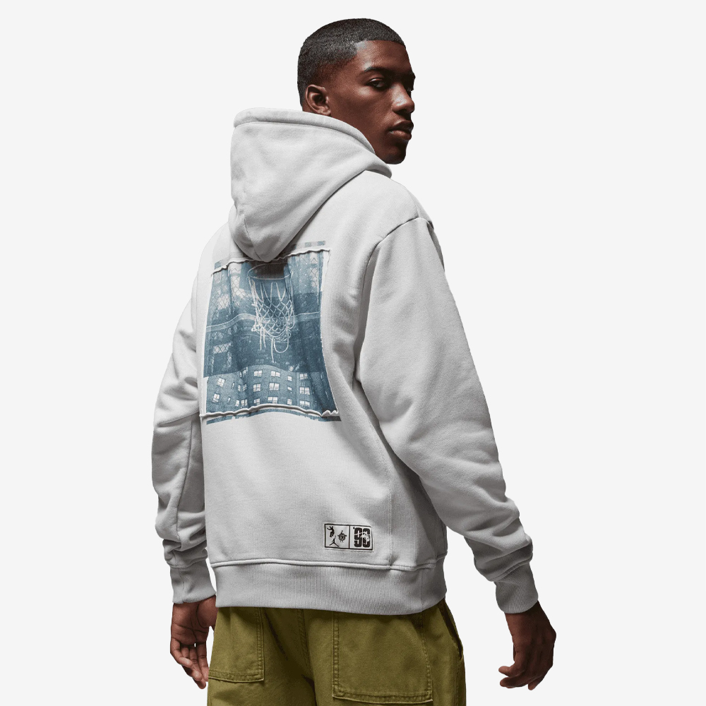 Union x Air Jordan x Bephies Beauty Supply Hoodie, Grey Fog/Photon Dust/Stadium Green#109128