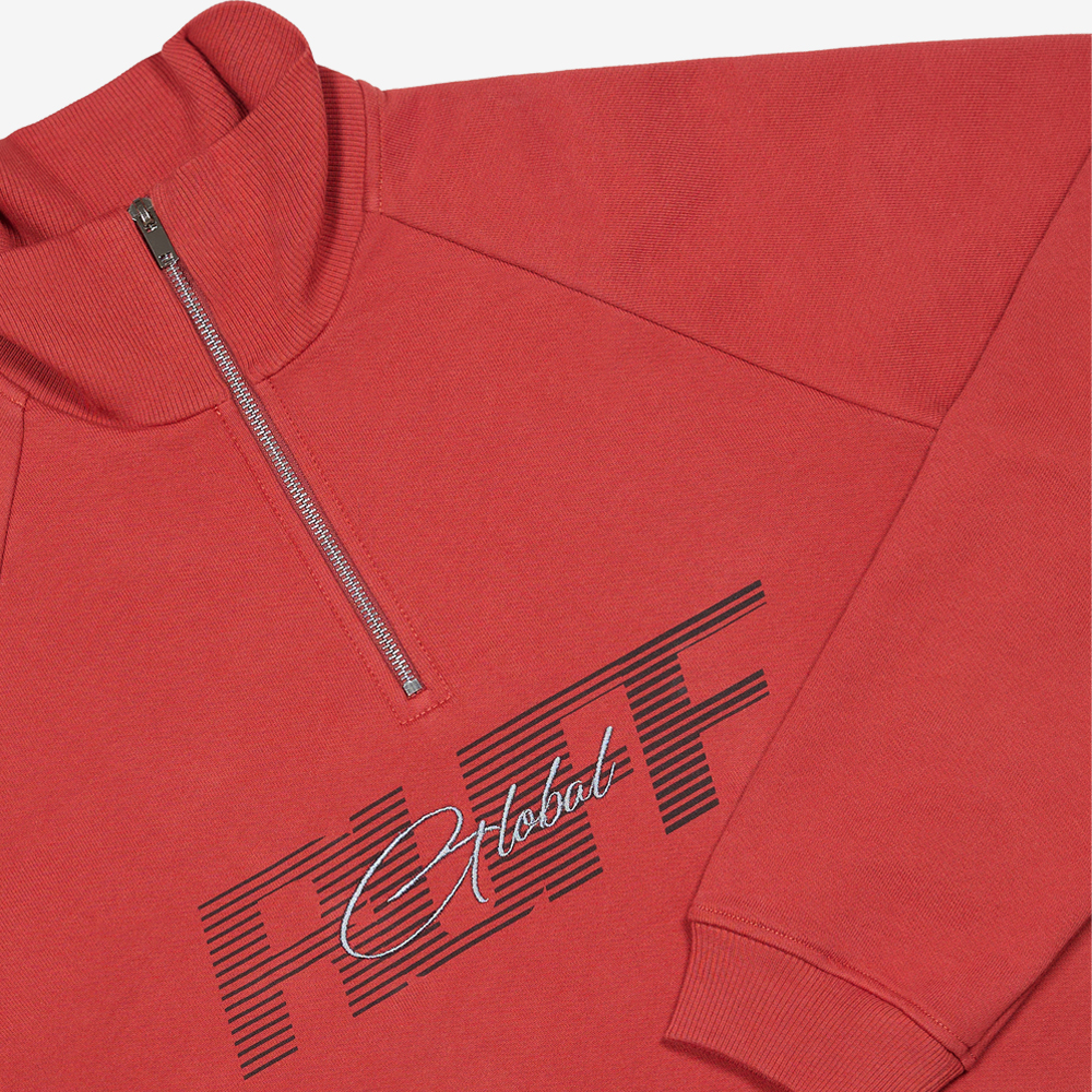 Half-Zip Sweatshirt, Terrakot#112090