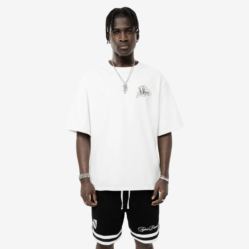 "Dice" T-Shirt, White#112767