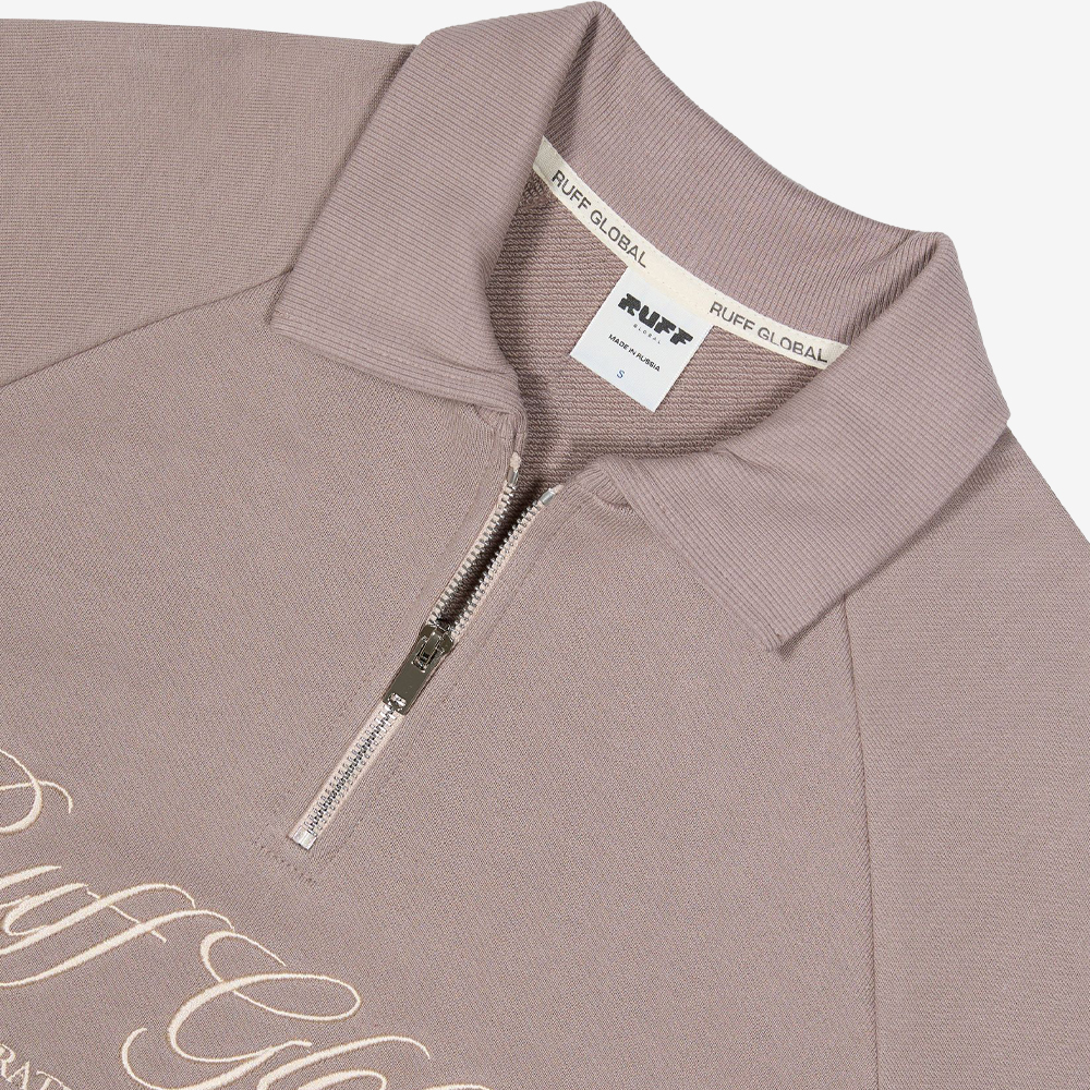 Basic Logo Sport Half-Zip Sweatshirt, Camel#109496