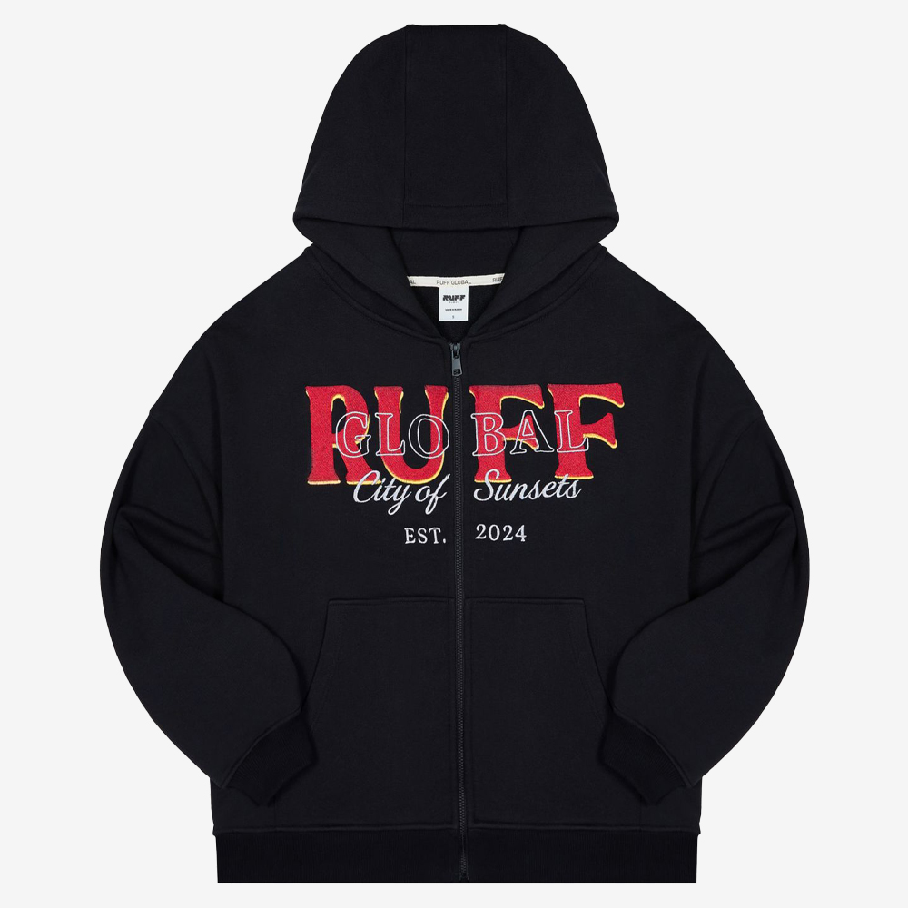 Full-Zip HeavyLuxe Hoodie, Black#109542