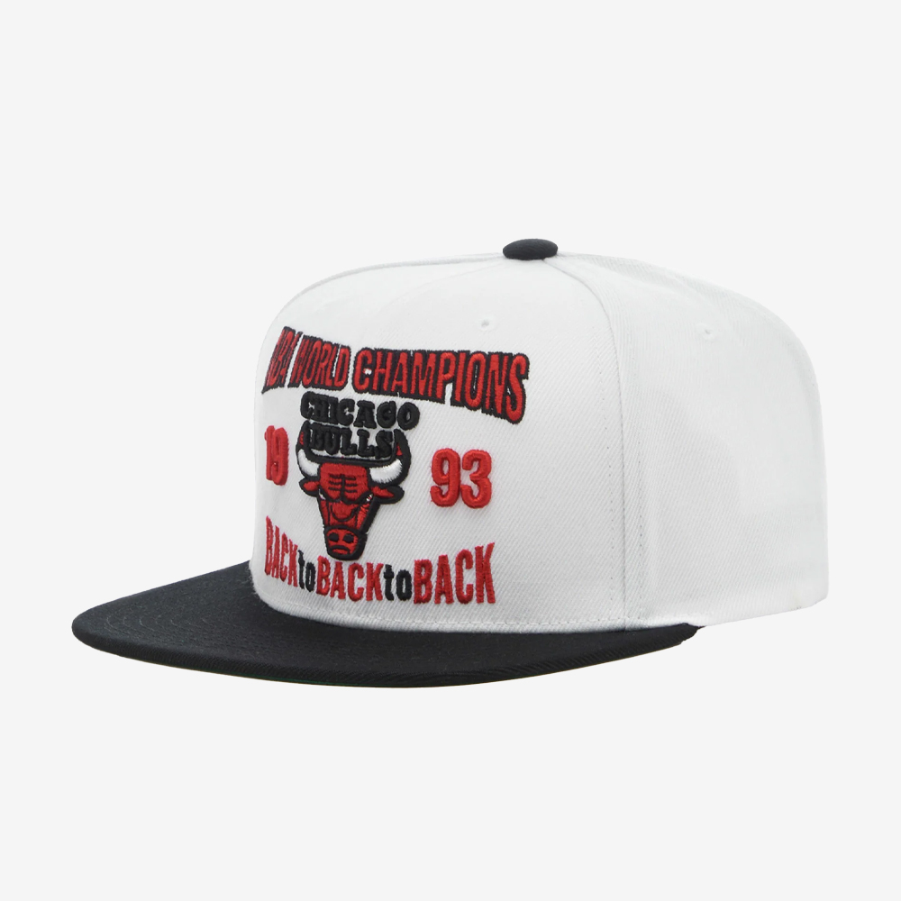 Chicago Bulls NBA Back To 1993 Snapback, White/Black