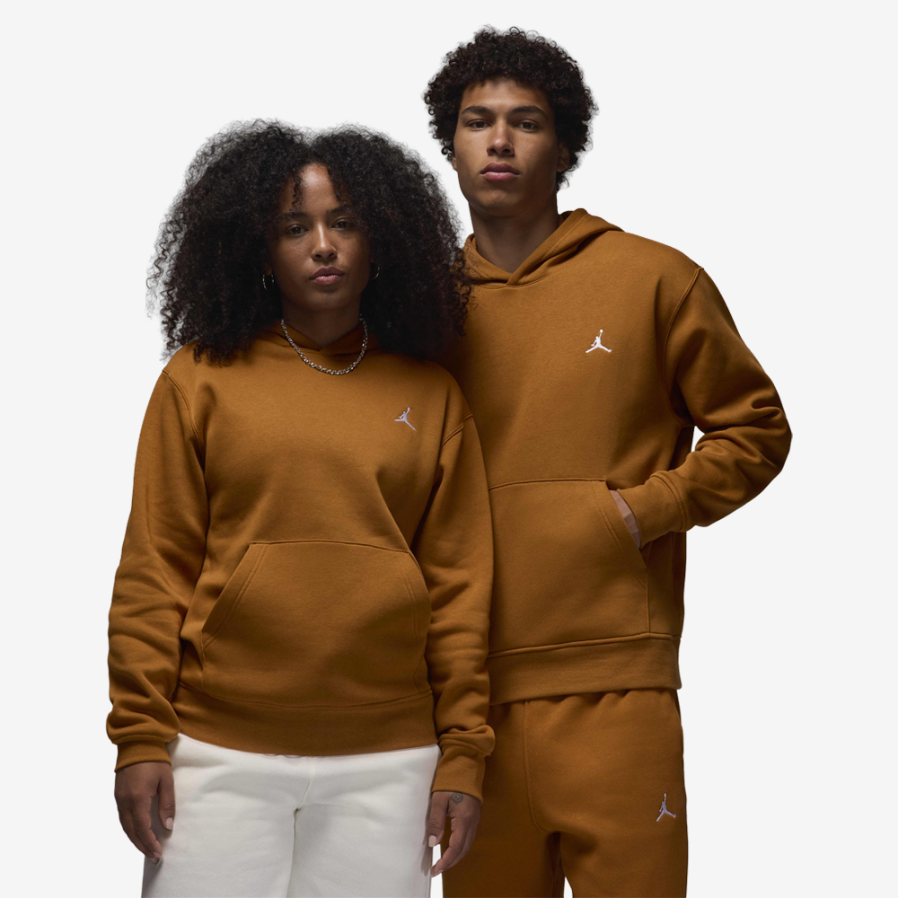 Brooklyn Fleece Pullover Hoodie, Desert Bronze/White#114476