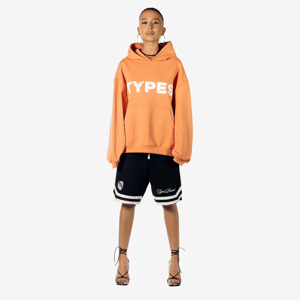 "Vintage Logo" Hoodie, Orange#112698