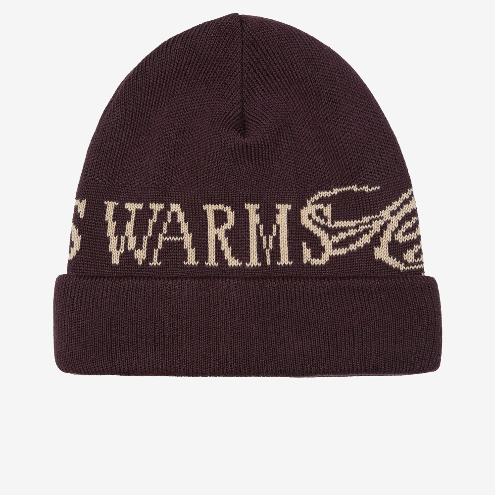 Warms Hugs Protects Beanie, Burgundy#109475