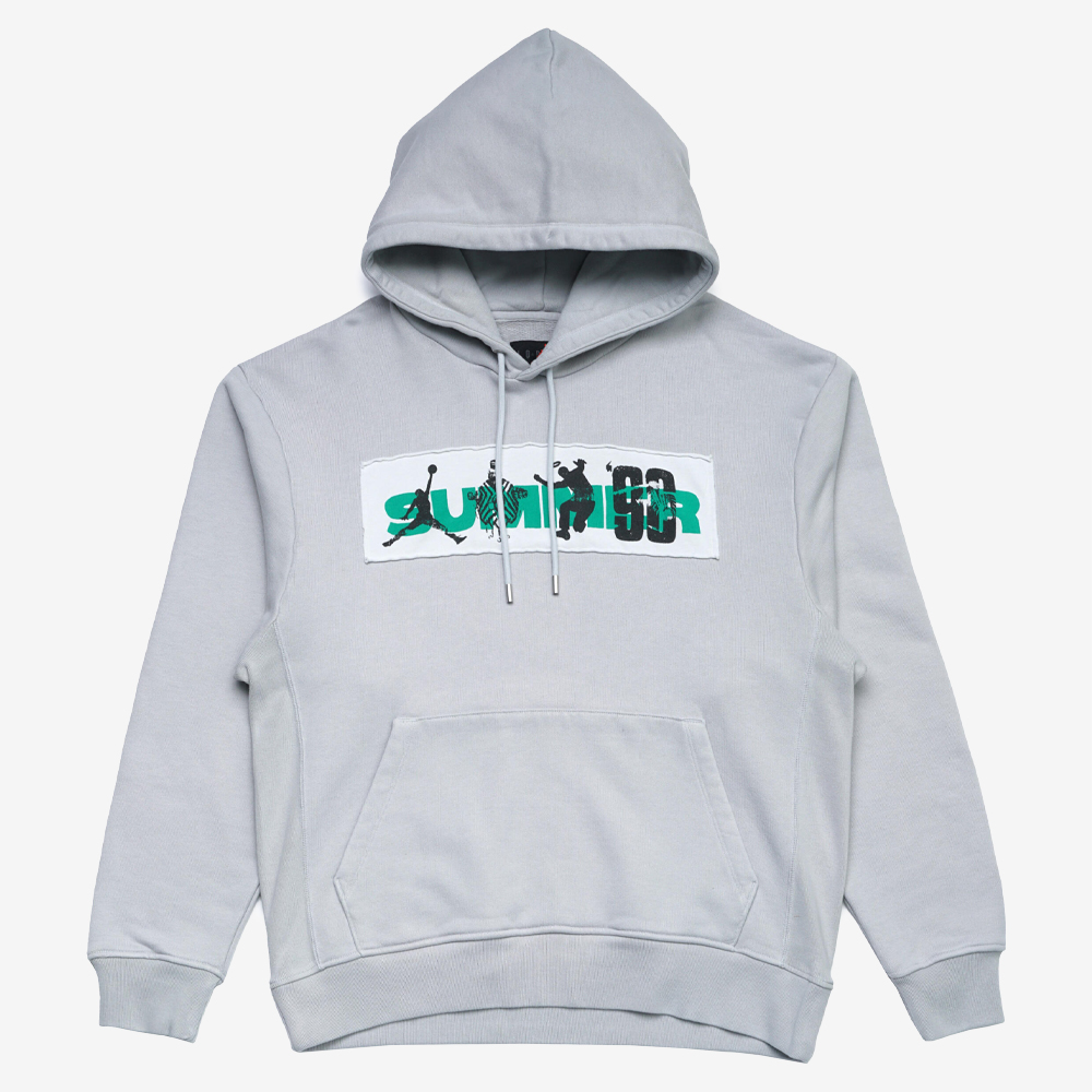 Union x Air Jordan x Bephies Beauty Supply Hoodie, Grey Fog/Photon Dust/Stadium Green#109131