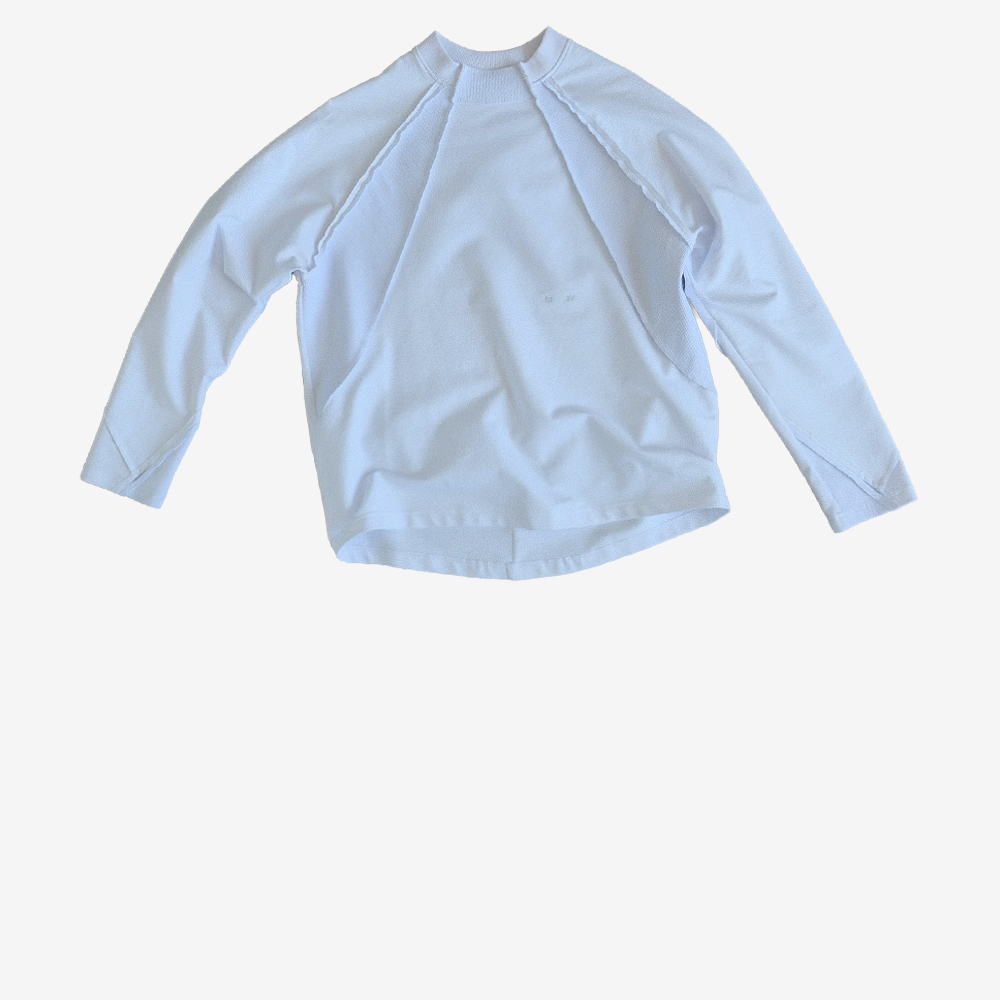 Capsule "in   air" Cotton Longsleeve With Pockets, White#112799