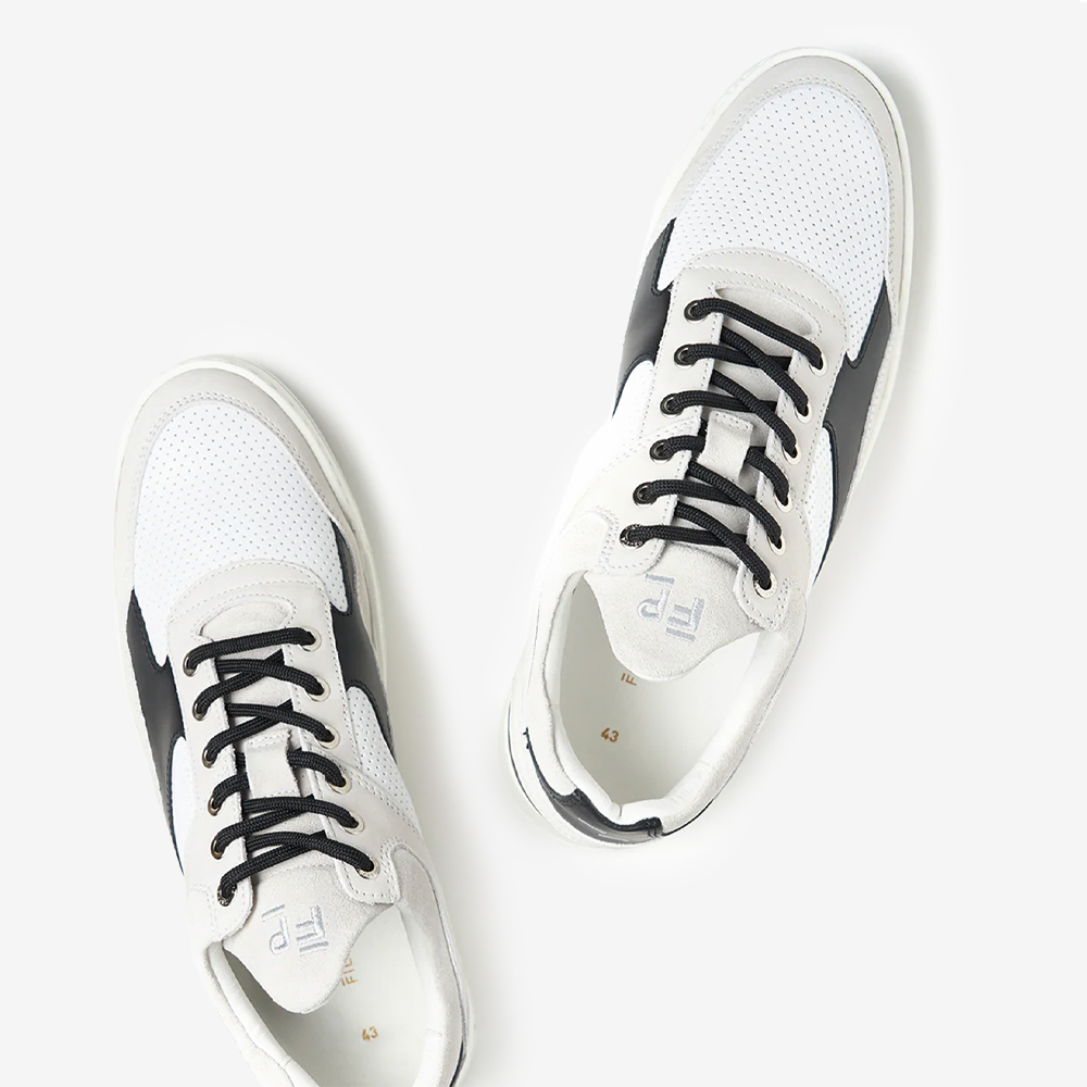 Low Top Ghost Paneled, White/Black#110234
