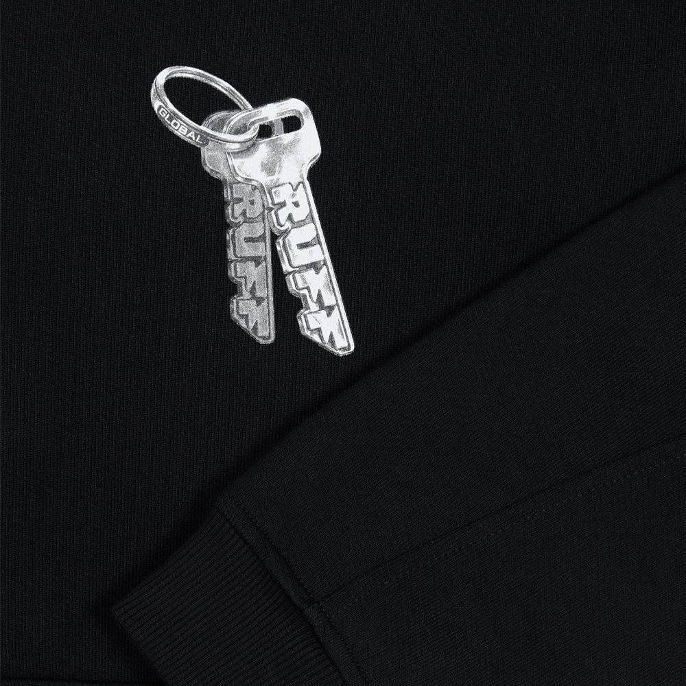 Master-Key Full-Zip Hoodie, Black#112058