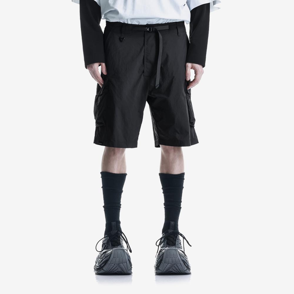 VANTH Lightweight Cargo Shorts, Black/Black