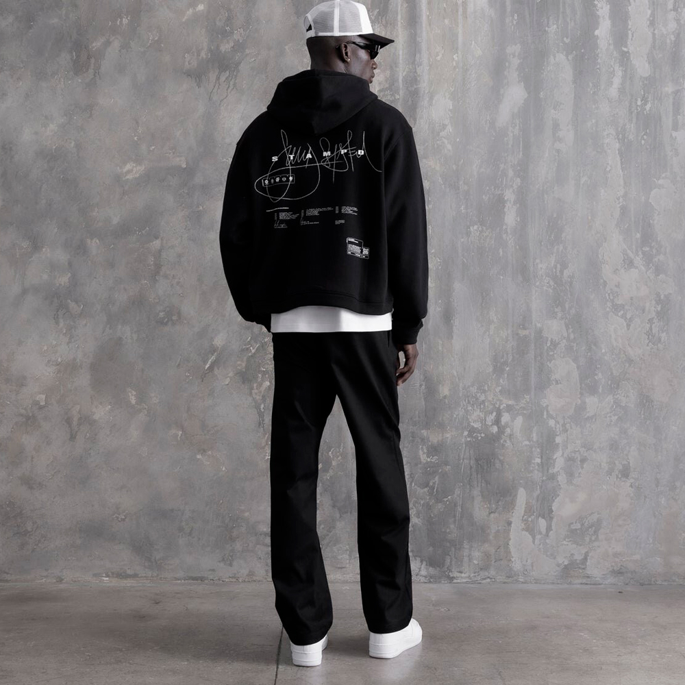 Sound System Cropped Hoodie, Black#103578