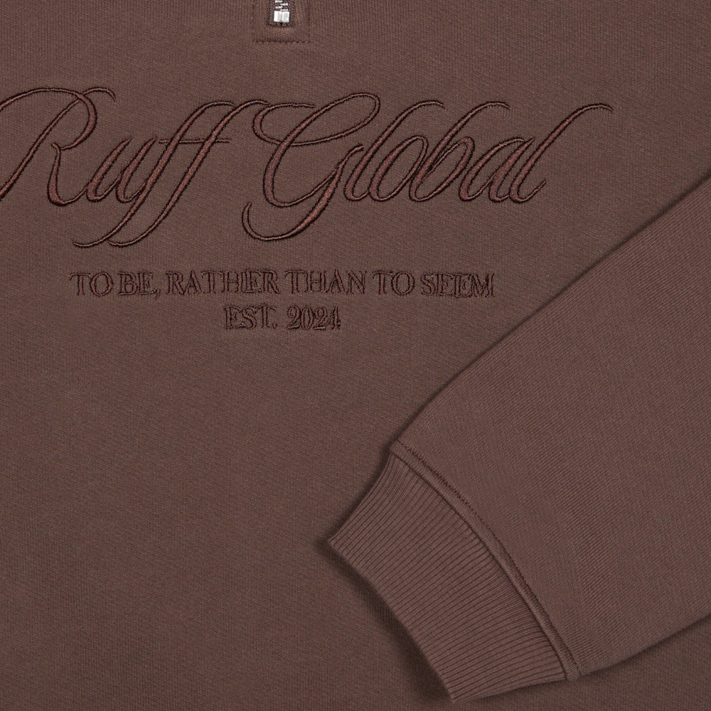 Half-Zip Sweatshirt, Coffee#112100