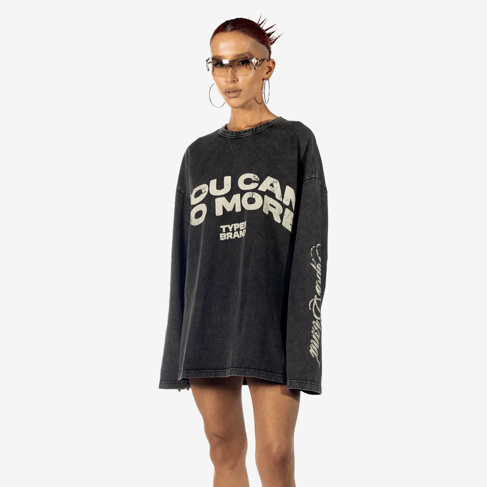 "Do More" Longsleeve, Gray#112748