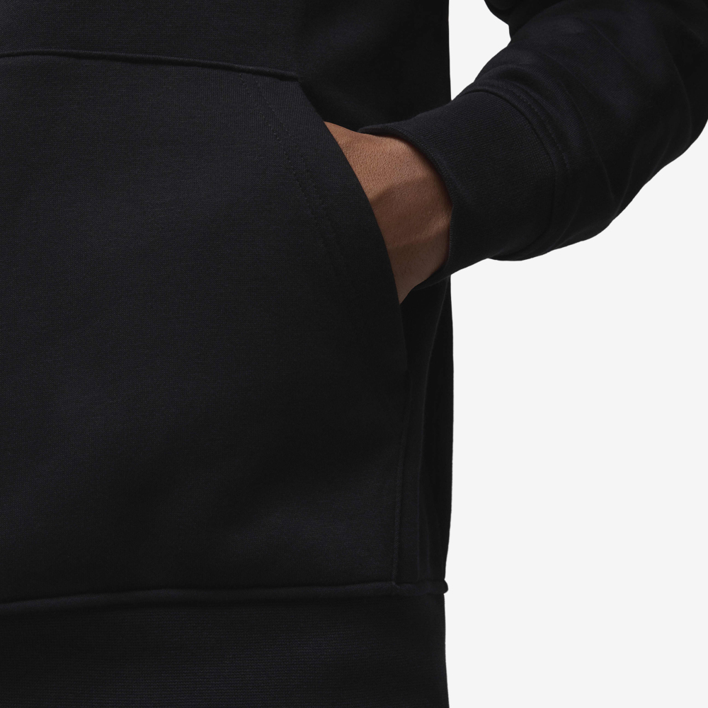 Brooklyn Fleece Pullover Hoodie, Black/White#114472