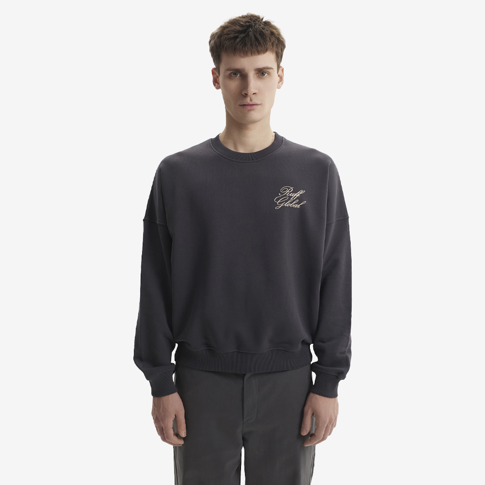 Oversized Sweatshirt, Dark Grey#109480