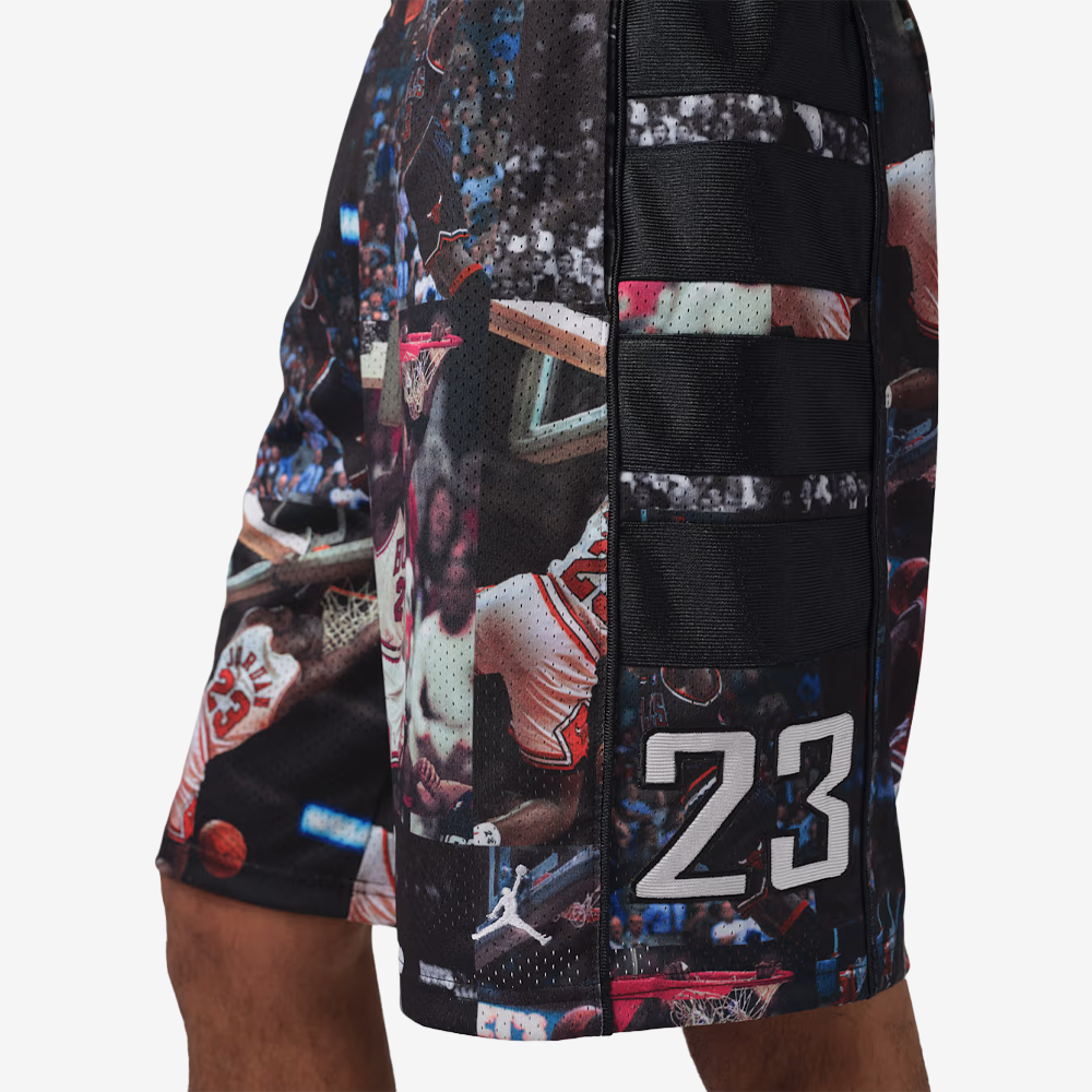Flight Printed Cat Scratch Shorts, Black
