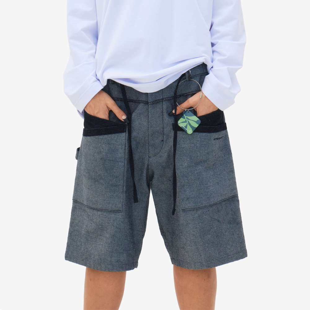 Kioto Denim Shorts, Black/Grey#107210