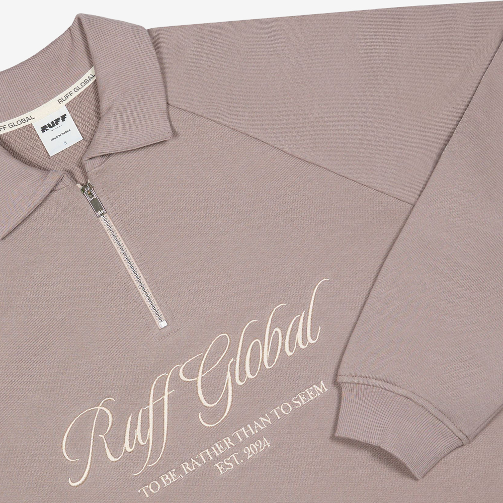 Basic Logo Sport Half-Zip Sweatshirt, Camel#109494