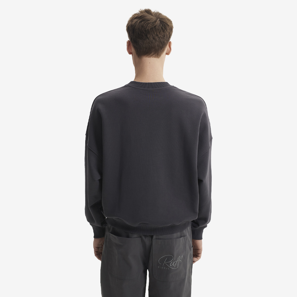 Oversized Sweatshirt, Dark Grey#109482