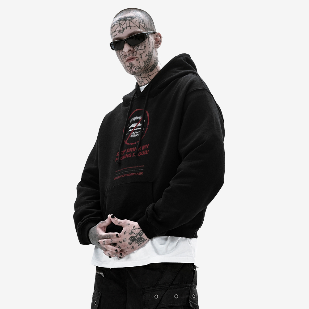 ANTIBITE Hoodie, Black/Red