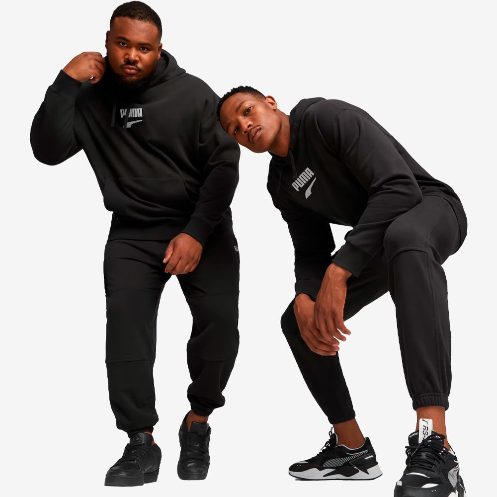 Downtown Logo Hoodie, Black#96603