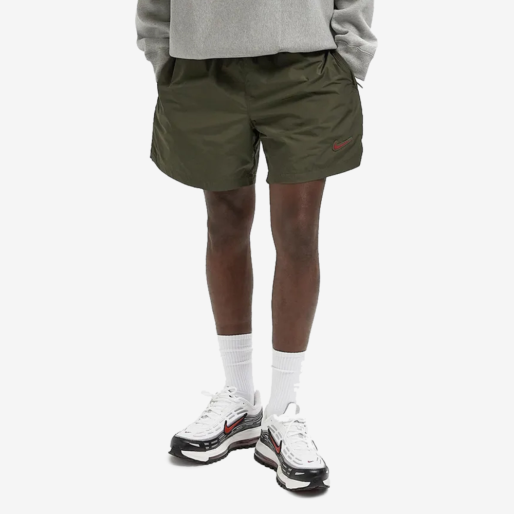 NOCTA Cardinal Nylon Shorts, Cargo Khaki/Team Red