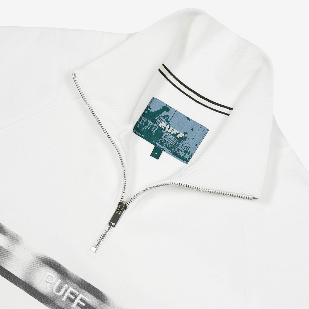 Half-Zip Motion Logo Sweatshirt, Milk#112110