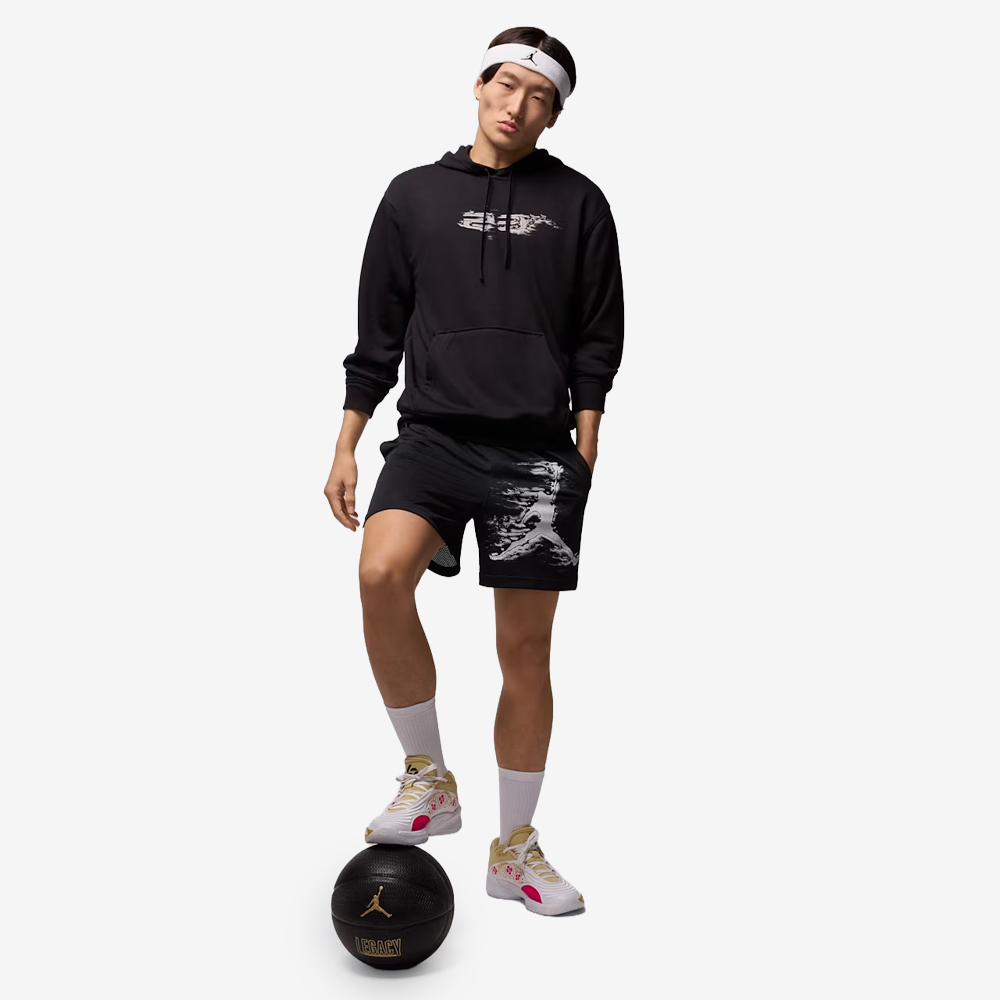 Sport Crossover Dri-FIT Graphic Pullover Hoodie, Black/White#111049