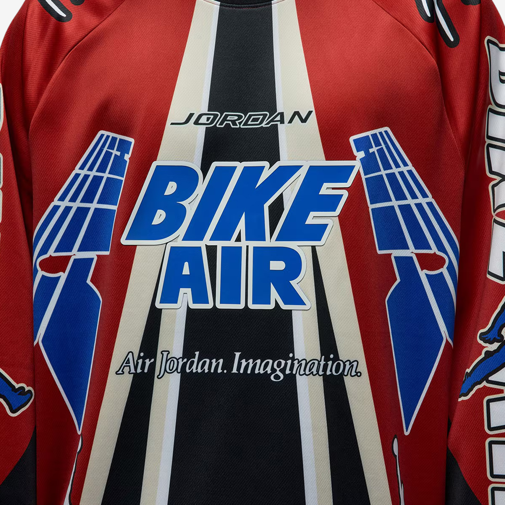 Air Jordan x Nigel Sylvester "Brick by Brick" Bike Jersey, Cinnabar#112308