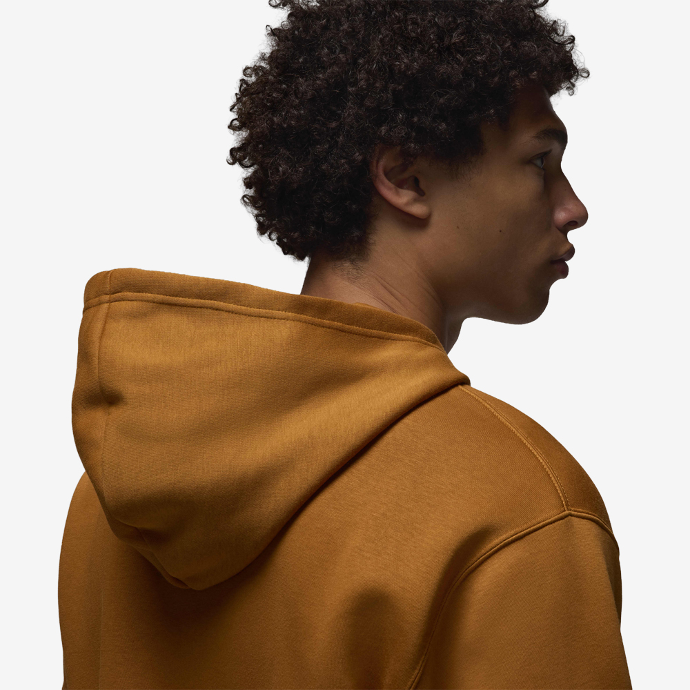 Brooklyn Fleece Pullover Hoodie, Desert Bronze/White#114480