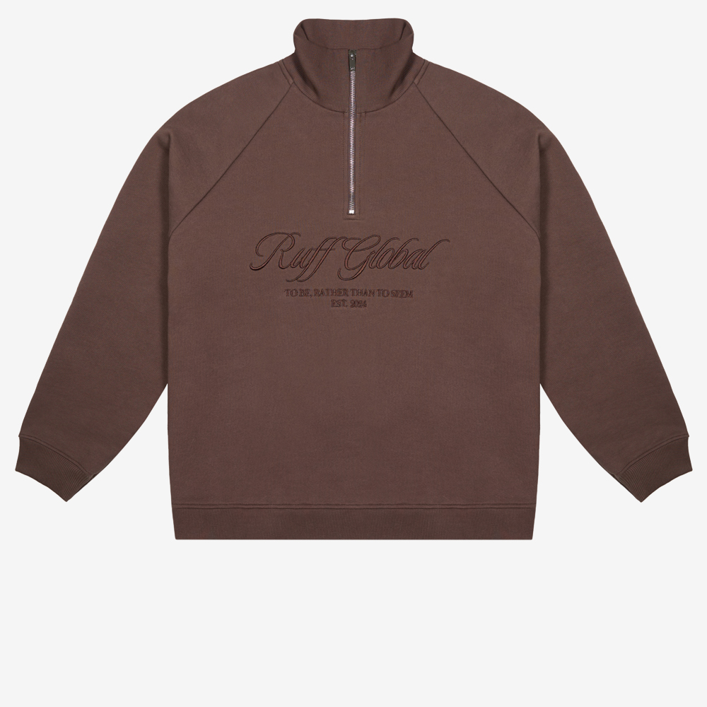 Half-Zip Sweatshirt, Coffee